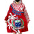 Samoa Samoan Coat Of Arms With Coconut Red Style Wearable Blanket Hoodie LT14 - Polynesian Pride