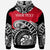 Samoa Custom Zip Hoodie Ethnic Style With Round Black White Pattern - Polynesian Pride