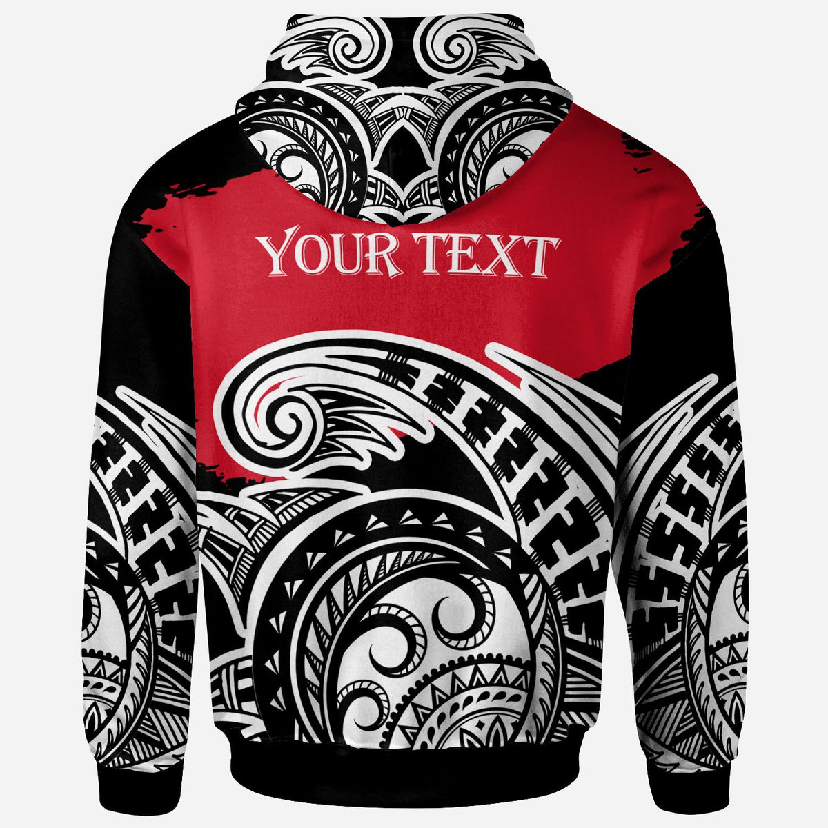 Samoa Custom Hoodie Ethnic Style With Round Black White Pattern - Polynesian Pride