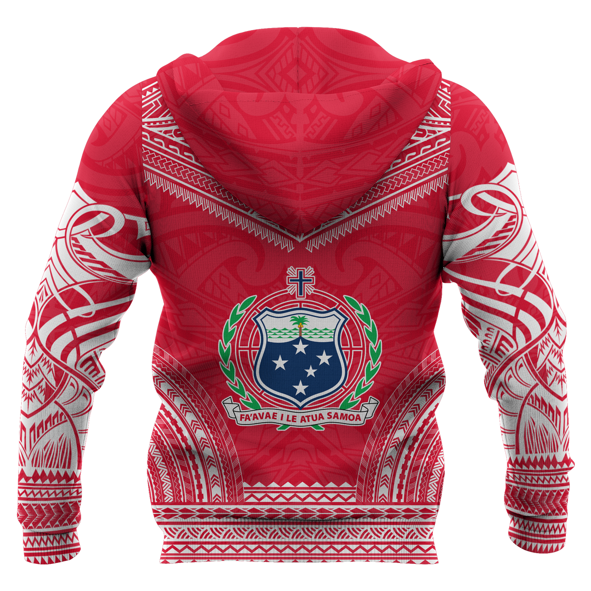 Samoa Polynesian Chief Hoodie Red Version - Polynesian Pride