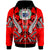 Samoa Zip Hoodie Tribal Sun Tattoo Red Color Unisex Red - Polynesian Pride