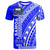 Samoa T Shirt Barcode Blue Color Unisex Blue - Polynesian Pride