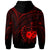 Samoa Zip Hoodie Red Color Cross Style - Polynesian Pride