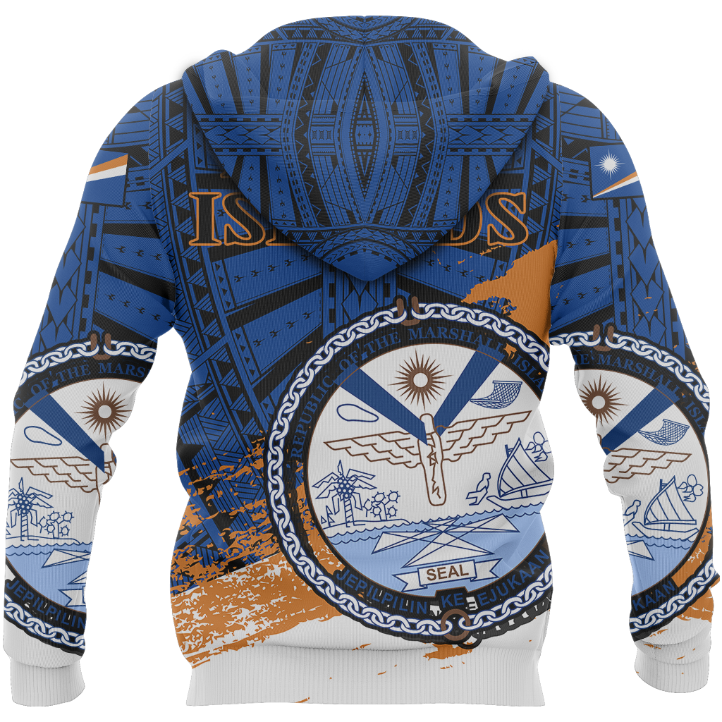 Marshall Islands Special Hoodie Marshall Islands Flag Seal Polynesian Tattoo A02 - Polynesian Pride
