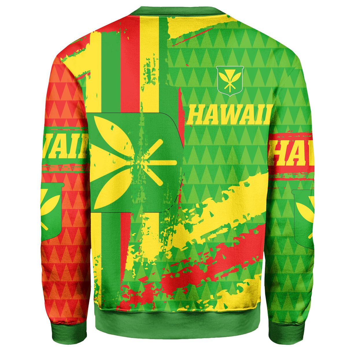Hawaii Flag Kanaka Maoli Kakau Sweat Shirt - Polynesian Pride