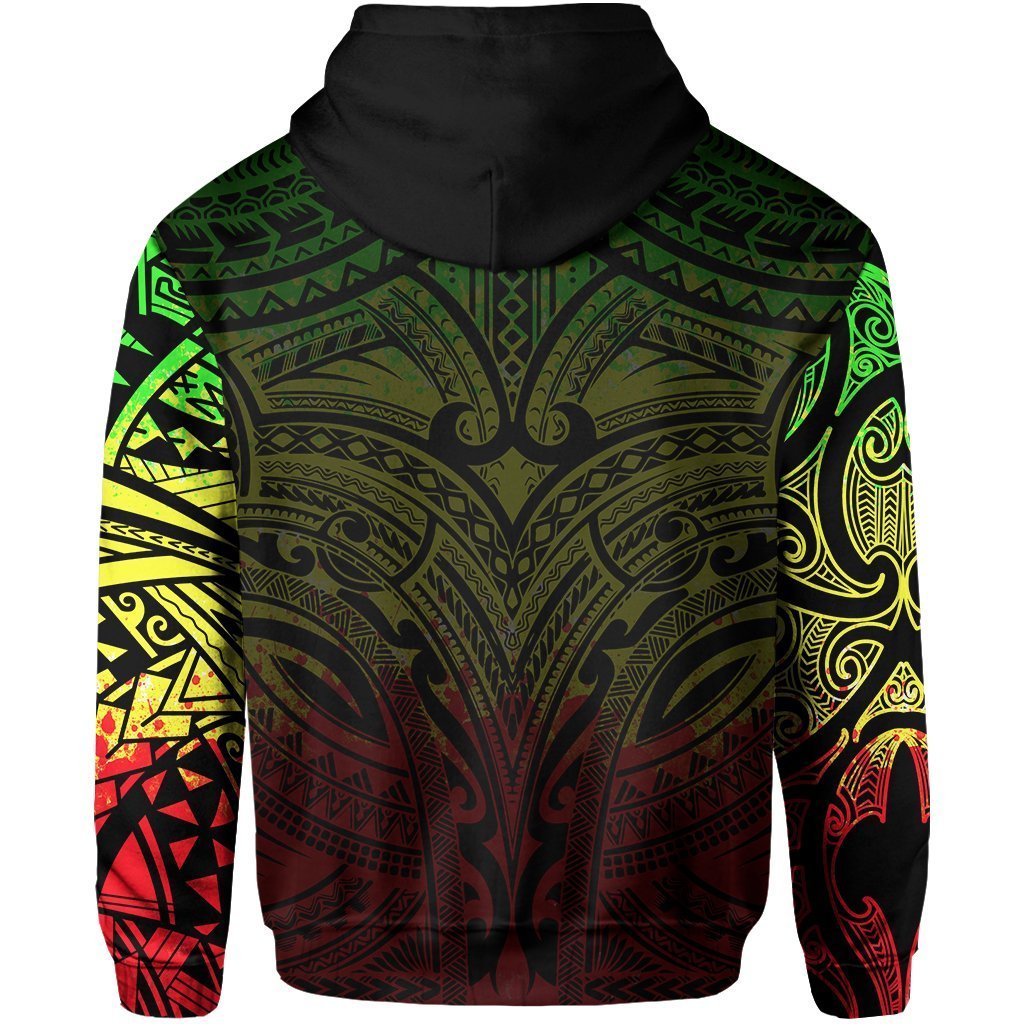 New Zealand Hoodie, Maori Polynesian Tattoo Reggage - Polynesian Pride