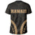 Hawaii Coat of Arms T Shirt Sport Style Version 2.0 Gold - Polynesian Pride