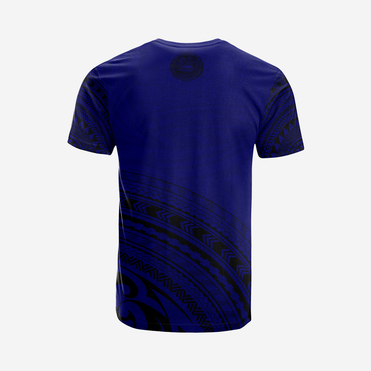 American Samoa All Over T Shirt American Samoan Coat of Arms Polynesian Tribal Blue Version - Polynesian Pride