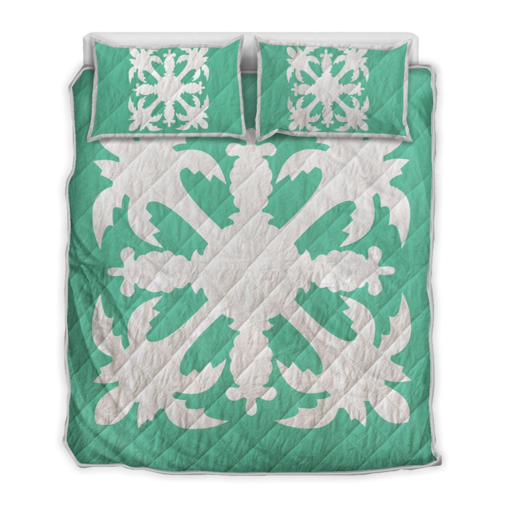 Hawaiian Royal Pattern Quilt Bed Set - Seafoarm - H1 Style - AH Seafoarm - Polynesian Pride