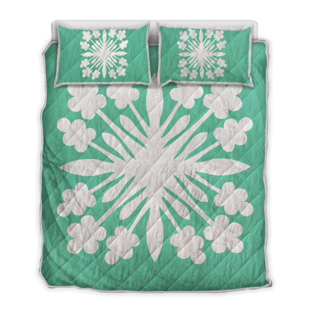 Hawaiian Royal Pattern Quilt Bed Set - Seafoarm - G2 Style - AH Seafoarm - Polynesian Pride