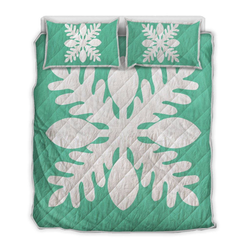 Hawaiian Royal Pattern Quilt Bed Set - Seafoarm - D1 Style - AH Seafoarm - Polynesian Pride