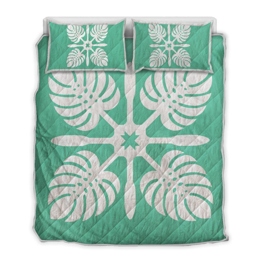 Hawaiian Royal Pattern Quilt Bed Set - Seafoarm - I3 Style - AH Seafoarm - Polynesian Pride