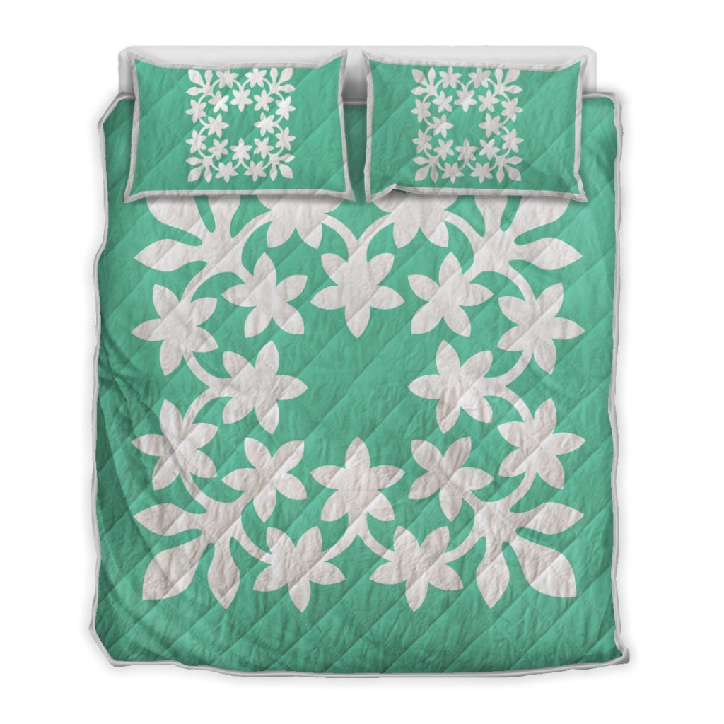 Hawaiian Royal Pattern Quilt Bed Set - Seafoarm - L3 Style - AH Seafoarm - Polynesian Pride