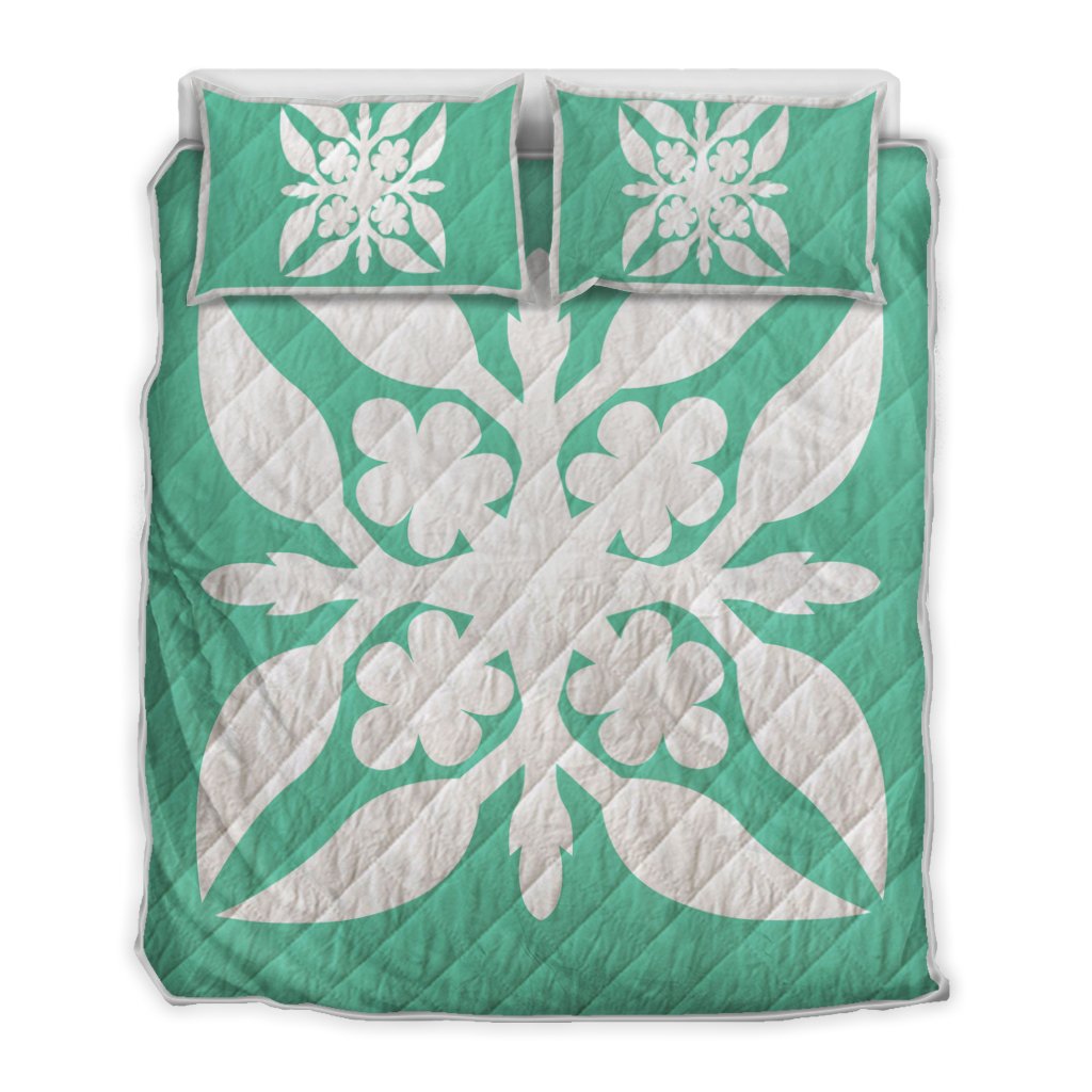 Hawaiian Royal Pattern Quilt Bed Set - Seafoarm - G1 Style - AH Seafoarm - Polynesian Pride