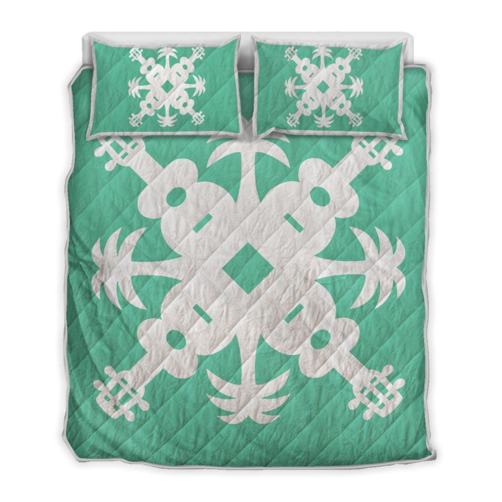 Hawaiian Royal Pattern Quilt Bed Set - Seafoarm - L2 Style - AH Seafoarm - Polynesian Pride