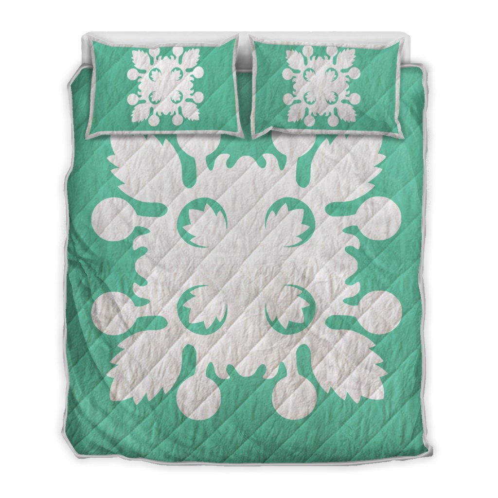 Hawaiian Royal Pattern Quilt Bed Set - Seafoarm - D2 Style - AH Seafoarm - Polynesian Pride