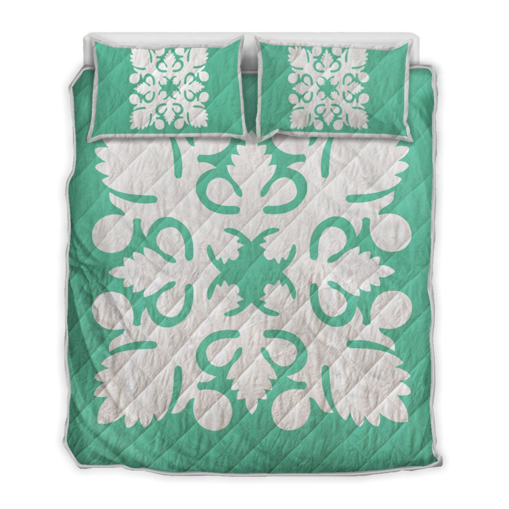 Hawaiian Royal Pattern Quilt Bed Set - Seafoarm - I2 Style - AH Seafoarm - Polynesian Pride