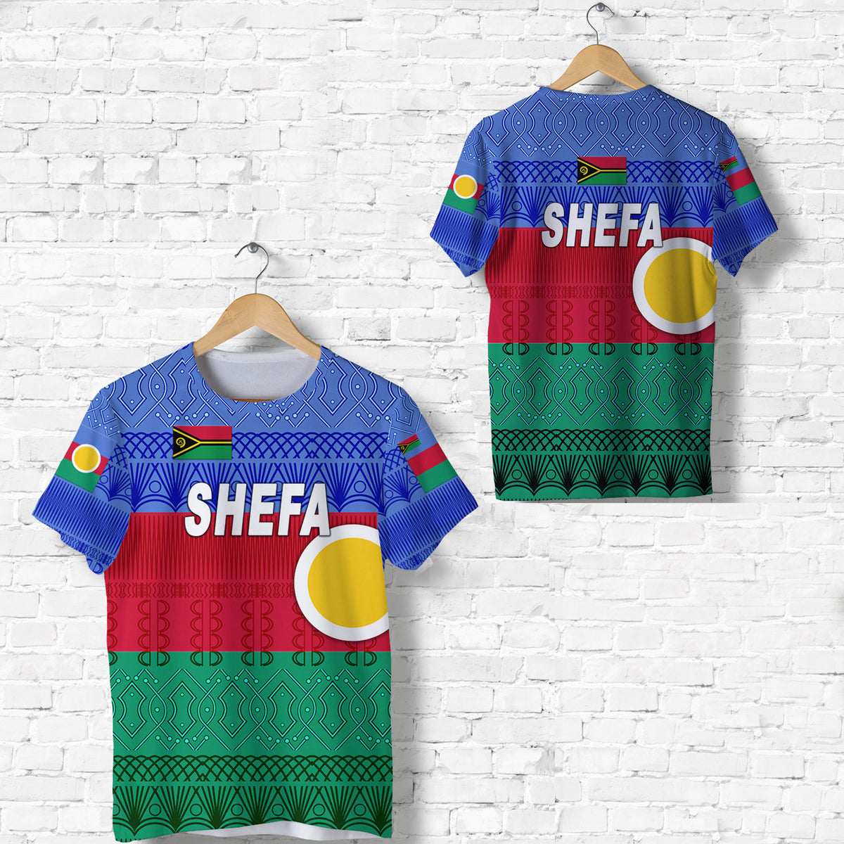 Shefa Province T Shirt Vanuatuan Pattern Traditional Style LT8 Unisex Blue - Polynesian Pride