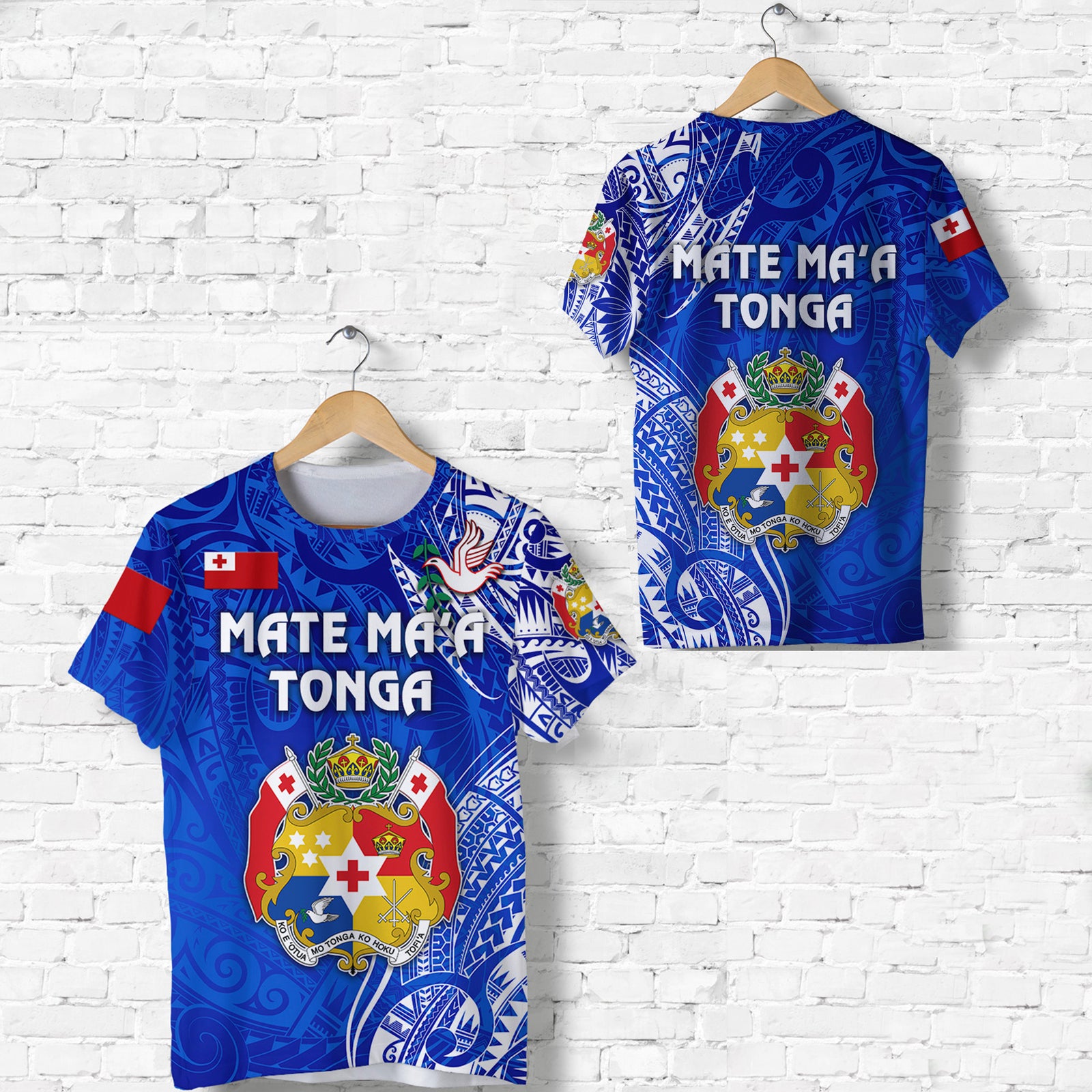 Tonga Coat of Arms T Shirt Simple Vibes Blue LT8 Unisex Blue - Polynesian Pride