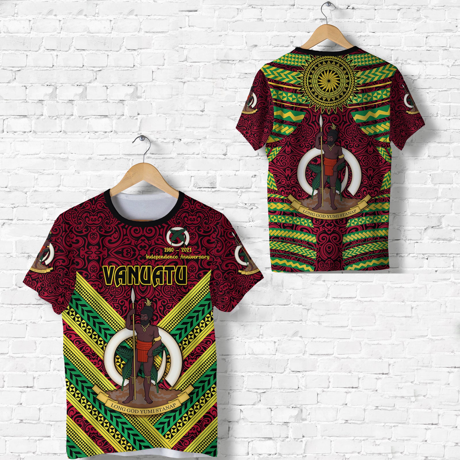 Vanuatu T Shirt Special Independence Anniversary Creative Style Red LT8 Unisex Red - Polynesian Pride