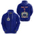 Custom Manu Samoa Rugby Zip Hoodie Free Style, Custom Text and Number Unisex Blue - Polynesian Pride