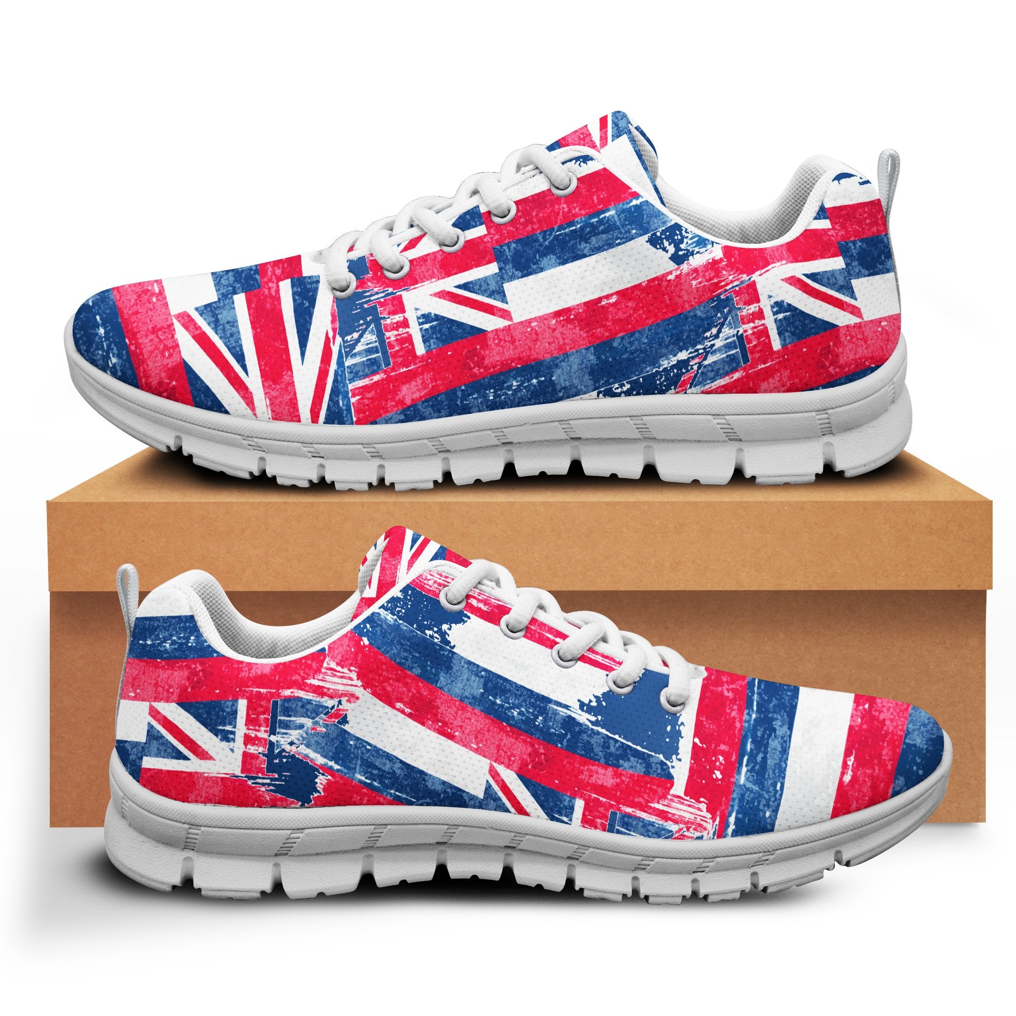 Hawaii Flag Of Hawaii Sneakers - Max Style - AH - Polynesian Pride