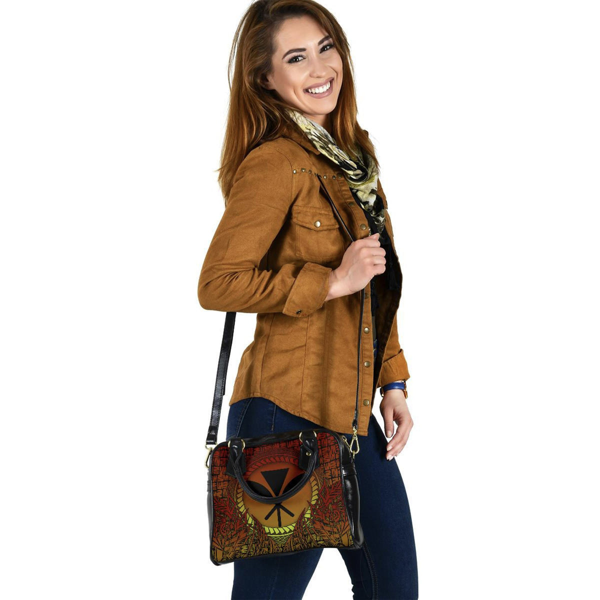 Hawaii Shoulder Handbag - Polynesian Circle Pattern - Polynesian Pride