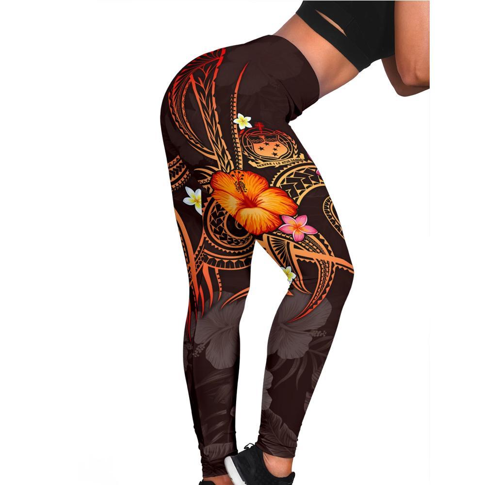 Polynesian Hawaii Leggings - Legend of Samoa (Red) Red - Polynesian Pride