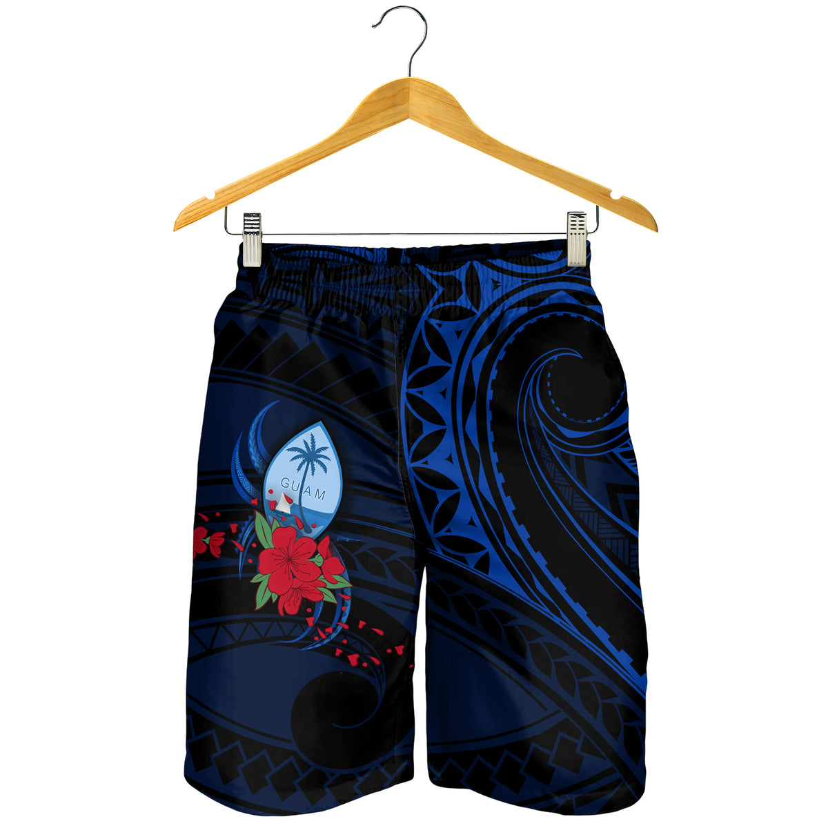 Guam Men Shorts Polynesian Flowers LT13 - Polynesian Pride