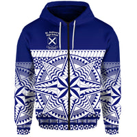 Custom St. andrews High School Zip Hoodie Simplified Version LT8 - Polynesian Pride