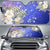 hawaiiCar Sun Shade - Hawaii Hibiscus Polynesian Culture Revival Auto Sun Shade Universal Fit Blue - Polynesian Pride