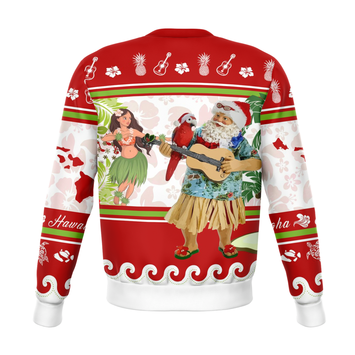 Hawaii Christmas Sweatshirt - Mele Kalikimaka Santa Claus Style 2 - Polynesian Pride
