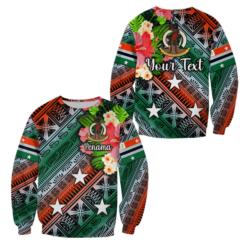 (Custom Personalised) Vanuatu Penama Sweatshirt Independence Be Proud LT8 Unisex Green - Polynesian Pride