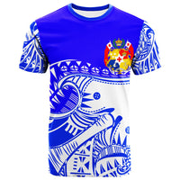 Tonga Custom T Shirt Youthful Dynamic Blue Color Unisex Blue - Polynesian Pride