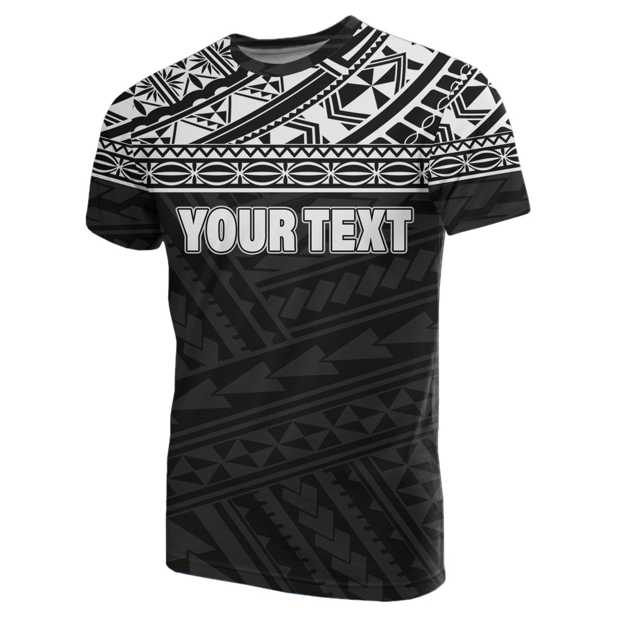 Polynesian All Over Custom T Shirt Polynesian Tattoo Style Black Unisex Black - Polynesian Pride