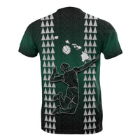 Hawaii Polynesian T Shirt Volleyball Hawaiian Pattern Dark Green - Polynesian Pride