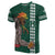 Hawaii Warrior Helmet Football Green Kakau T Shirt - Polynesian Pride