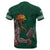 Hawaiian Islands Warrior Kakau Green Polynesian T Shirt - Polynesian Pride