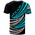 Tonga Custom T Shirt Wave Pattern Alternating - Polynesian Pride