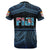 Fiji Rugby Polynesian Patterns T Shirt Blue - Polynesian Pride