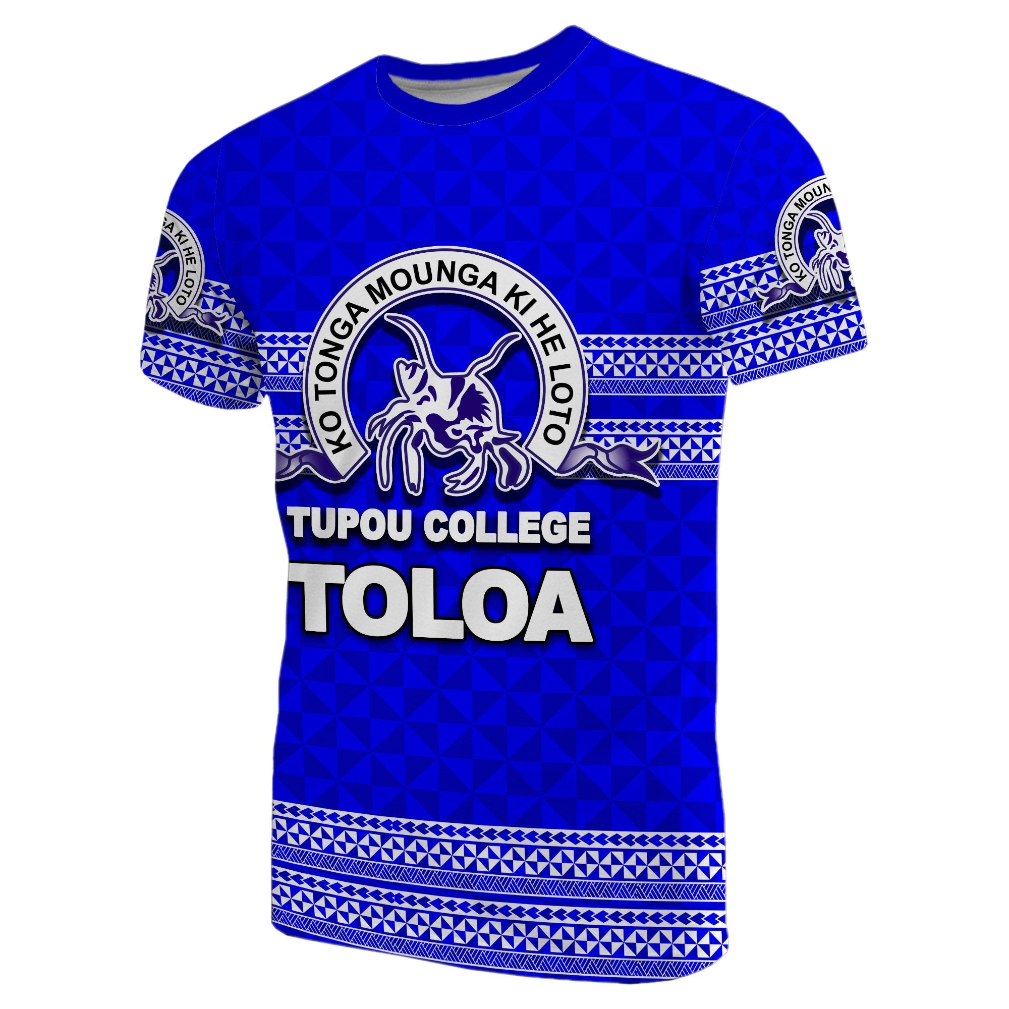 Custom Tonga Tupou College Toloa T Shirt Unisex Blue - Polynesian Pride