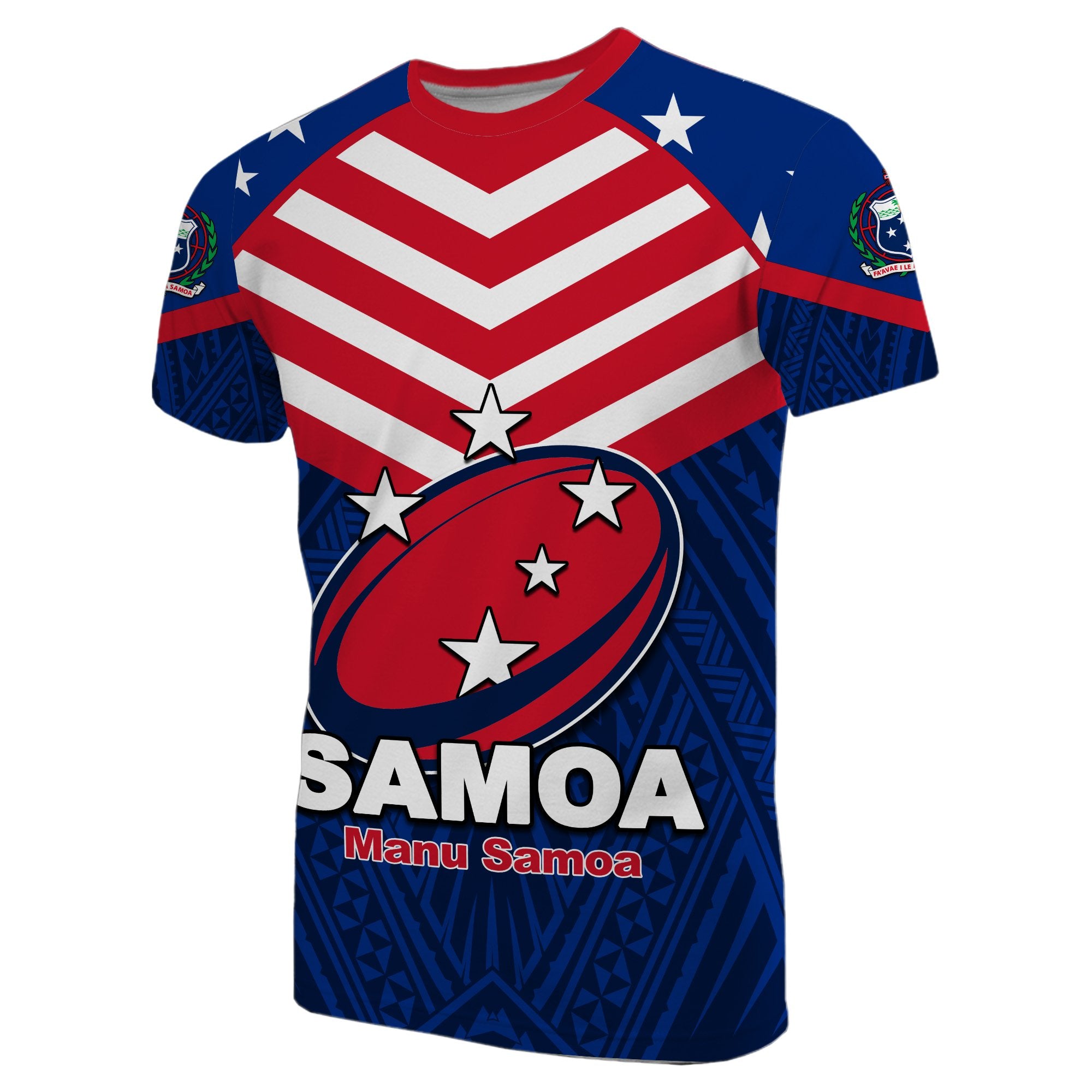 Manu Samoa Rugby T Shirt Unisex Blue - Polynesian Pride