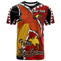 Papua New Guinea T shirt Custom Paradise Bird Of Papua New Guinea with Polynesian Patterns T shirt - Polynesian Pride