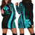 Wallis And Futuna Women's Hoodie Dress - Turquoise Polynesian Tentacle Tribal Pattern Turquoise - Polynesian Pride