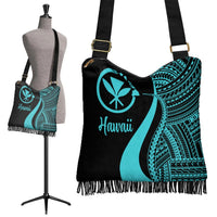 Hawaii Boho Handbag - Turquoise Polynesian Tentacle Tribal Pattern - Polynesian Pride