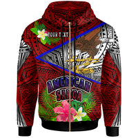 American Samoa Hoodie Custom American Samoa Eagle Flag Style With Polynesian Patterns Hoodie LT10 - Polynesian Pride