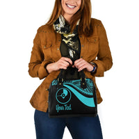 Yap Custom Personalised Shoulder Handbag - Turquoise Polynesian Tentacle Tribal Pattern - Polynesian Pride