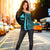 Tokelau Women's Off Shoulder Sweater - Turquoise Polynesian Tentacle Tribal Pattern - Polynesian Pride