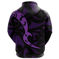 Maori Purple Mangopare Hoodie - Polynesian Pride