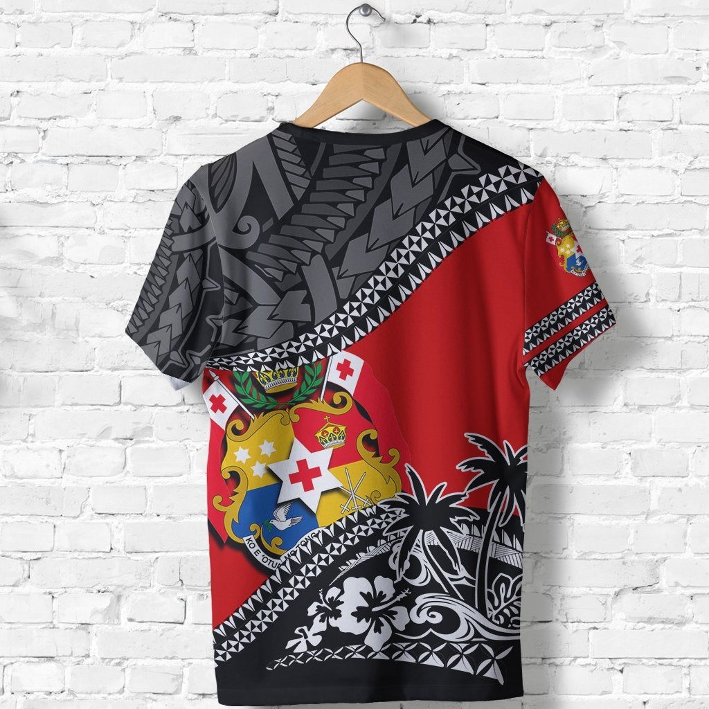 Tonga T Shirt Tonga Coat of Arms Fall In The Wave - Polynesian Pride